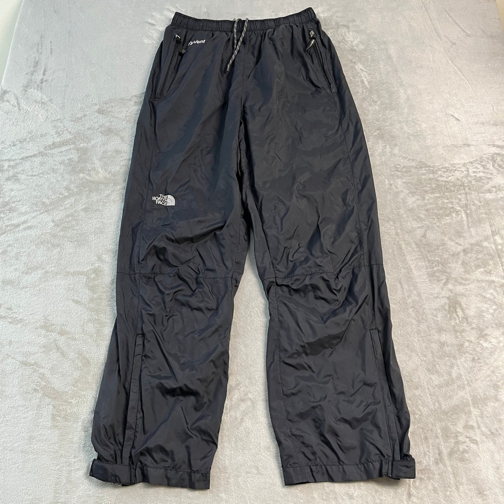 The North Face HyVent Rain Pants Womens Large Black Nylon Outdoor Hiking Gorp